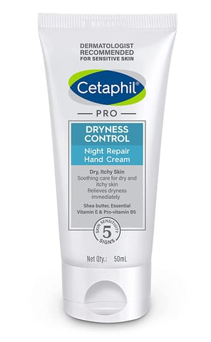 CETAPHIL PRO DRYNESS CONTROL NIGHT REPAIR HAND CREAM 50ML TUBE